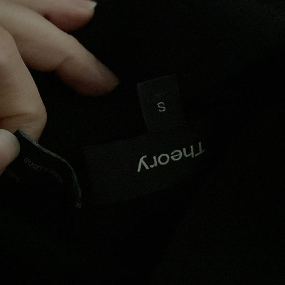 Theory / Combo Dress Bistretch Wool Twill ribbed sweater black  turtleneck s - Picture 7 of 8